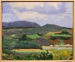 Surrealistic spring or summer landscape view