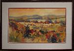 Impressionistic view of wooded area in late autumn