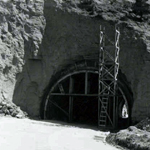 Summit Road construction.  Photo taken 1935.