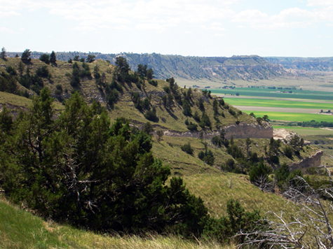 Looking southwest from the summit of the north bluff