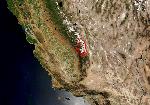 Satellite view of Sequoia National Park