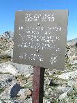Sign on Bishop Pass "Entering Sequoia NP"