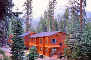 Lodging is nestled among pines and firs at Wuksachi Village.