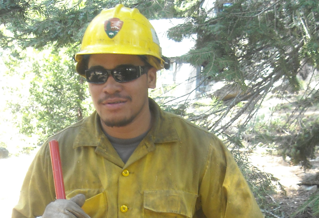 Charles during a clean-up day in the community of Wilsonia.