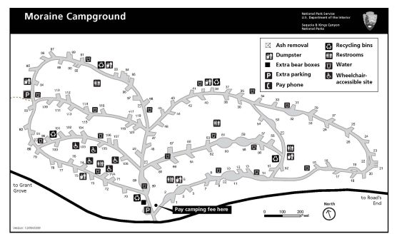 Moraine Campground Map
