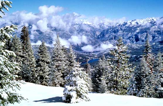 Winter view of the Kings Canyon from Panorama Point in Grant Grove