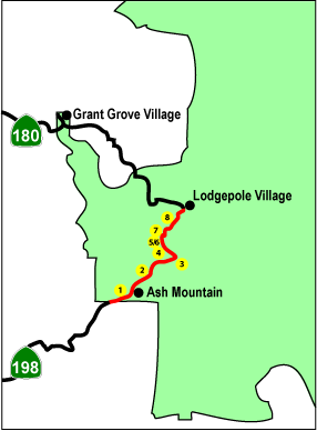 Map of Drive #1 in the parks