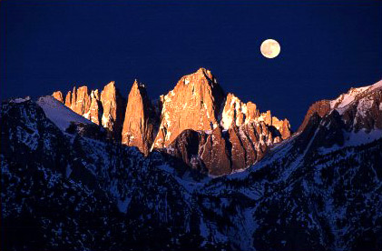 Moon over Mt. Whitney photo © by Jim Baumgardt, Image Counts, www.ImageCounts.com