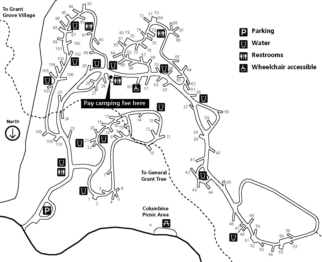 Azalea campground map