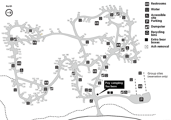 Sunset campground map