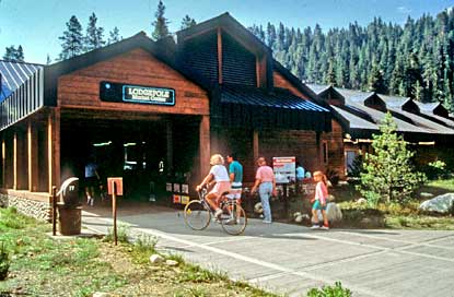 People in front of Lodgepole Market