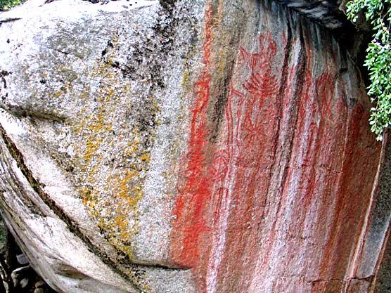 Pictographs at Hospital Rock