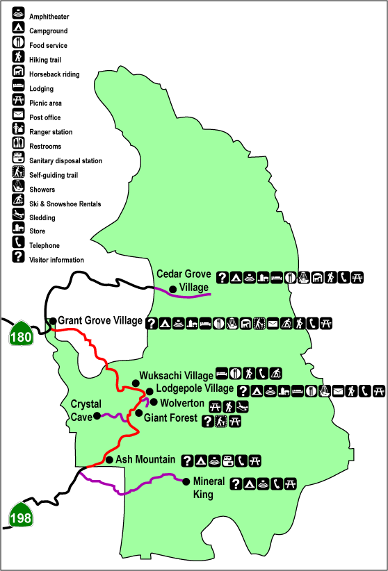 Map showing location of park