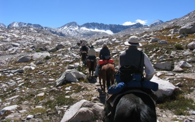 Riders in backcountry