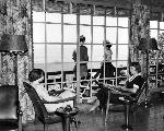 Visitors enjoying Big Meadows Lodge