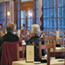 Visitors enjoy a meal at Big Meadows Lodge