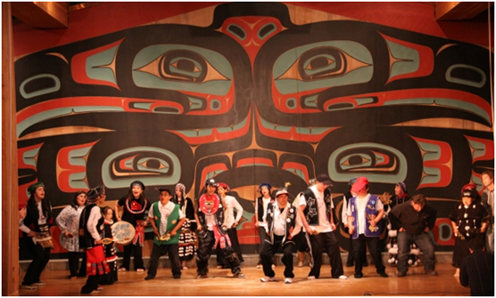 Native Alaskan dancers