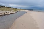 Otter Creek flowing into Lake Michigan