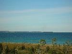 South Manitou Island and Freighter
