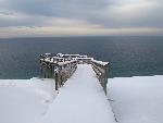 Lake MI Overlook Platform in Winter