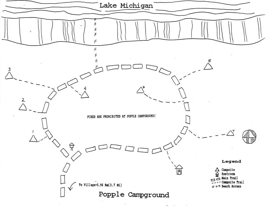 Popple Campground Map