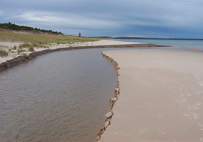Otter Creek empties into Lake MI