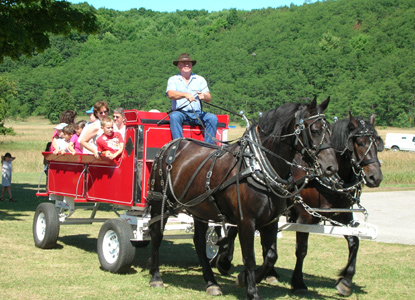 Wagon ride at Port Oneida Fair
