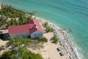 Fog Signal Building from top of the lighthouse Fog Signal Building from top of the lighthouse