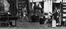 Forging musket barrels and other parts for Springfield Armory shoulder arms in the mid-1800's Forging musket barrels and other parts for Springfield Armory shoulder arms in the mid-1800's