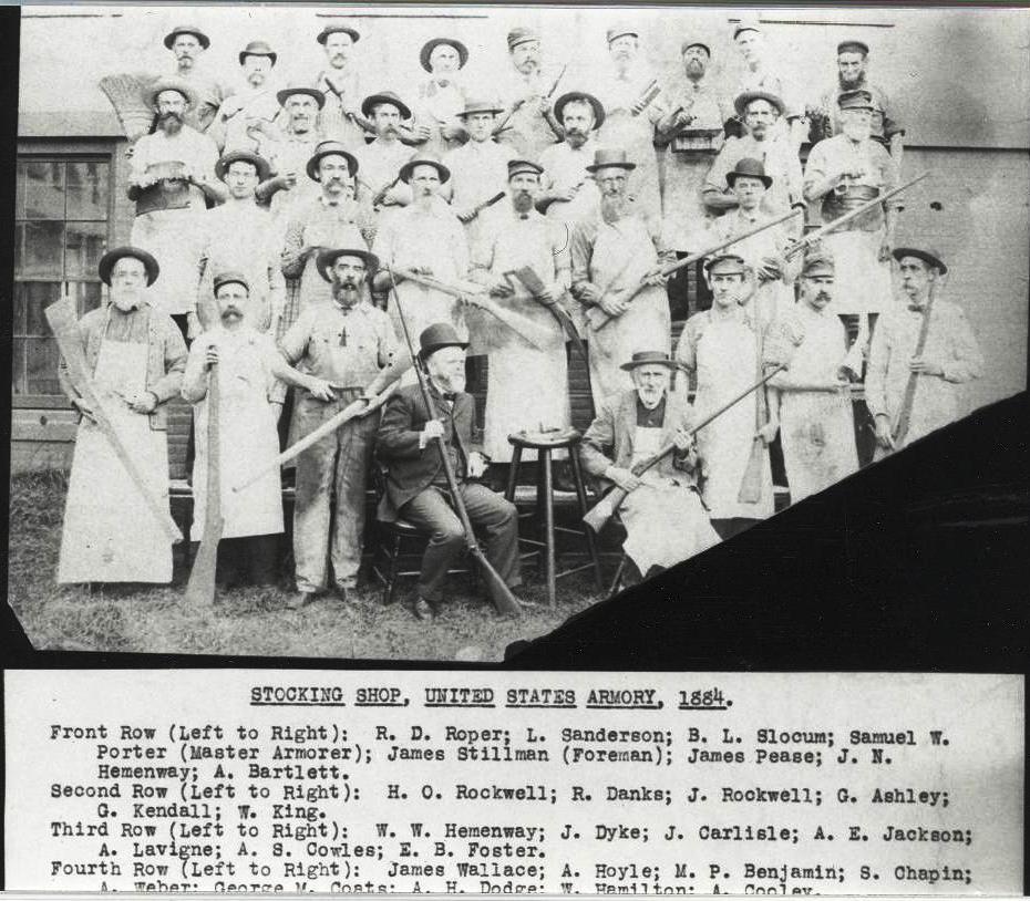 Armory stocking shop workers, September 1884