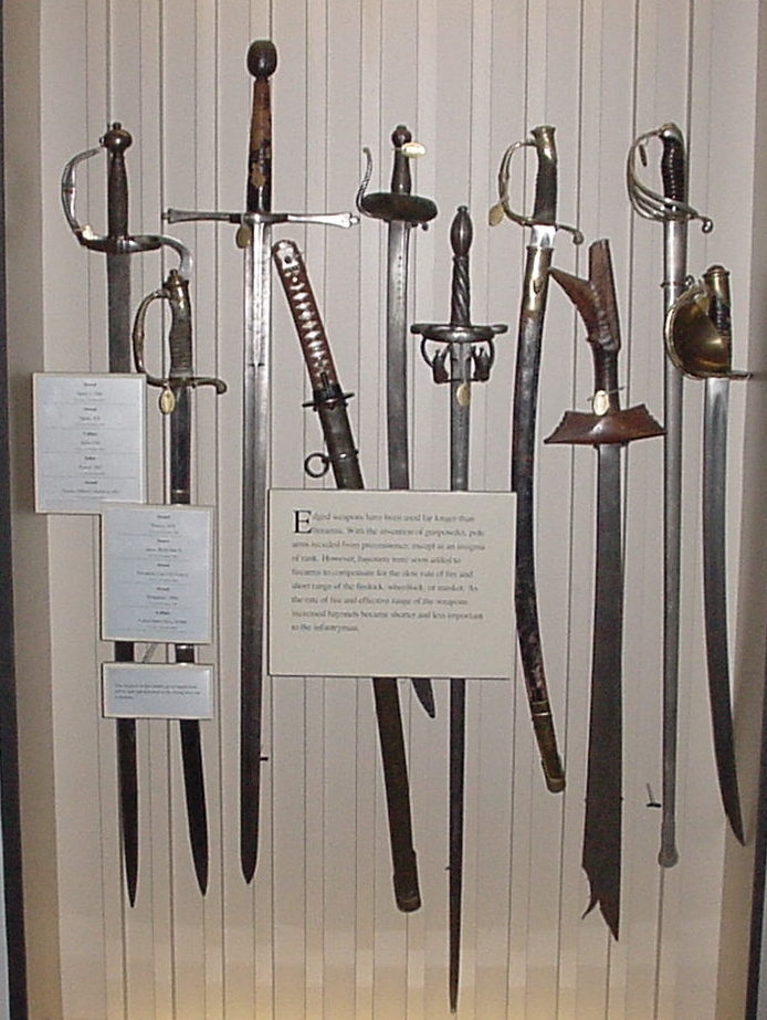 A selection of various European, Asian, and American swords