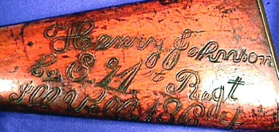 Enscribed Civil War rifle musket