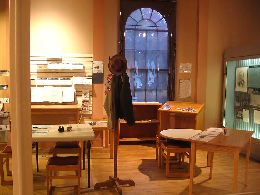 near the INFORMATION DESK