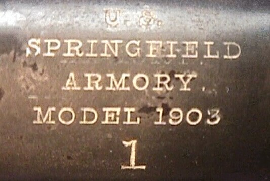 US M1903 rifle #1 markings