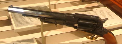 a modern reproduction Civil War-period Remington revolver