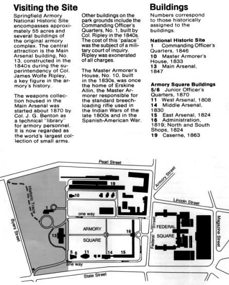 map of Springfield Armory NHS