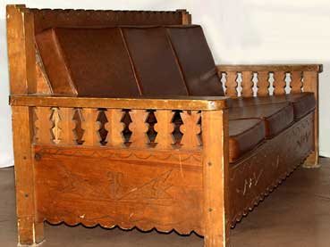 CCC enrollees constructed and hand carved New Mexico-style furniture for park buildings.