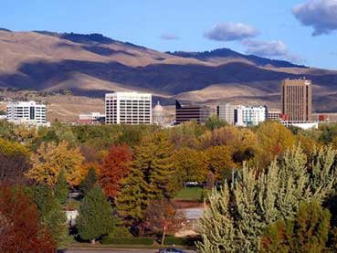 The Boise skyline in Fall