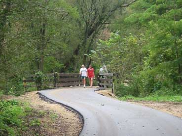 Walkers enjoy a stroll along the Goodhue Pioneer Trail in Minnesota.
