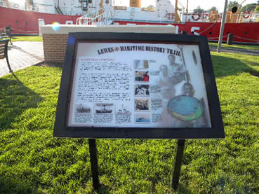 Sign for the Overfalls Lightship 