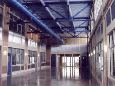 The rehabilitated atrium of the Rex Garment Factory