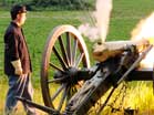 A cannon firing at Stones River National Battlefield. Photo: NPS/Amy Hardman