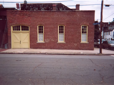 Reconstructed carriage doors make this office space unique.