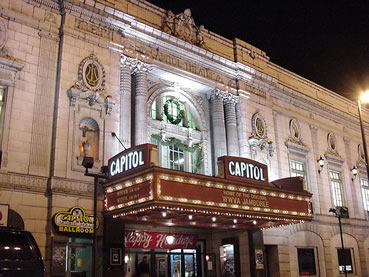 The Capitol Theatre lights up the night