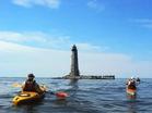 A lighthouse along the Mathews Maritime Heritage Trail