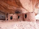 Stone and mortar buildings in the eastern portion of Moon House, an Ancestral Puebloan site.