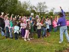 The Tillamook Estuary Partnership hosts enthusiastic third graders at Hoquarton Slough