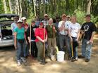 Work crew at Tillinghast Pond Management Area