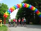 Bicyclists enjoy the trails at Wompatuck State Park