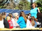 Visitors and solar panels alike are enlightened.
